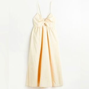 V-neck Drawstring-detail Dress